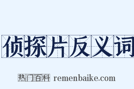 侦探片反义词是什么意思的图片